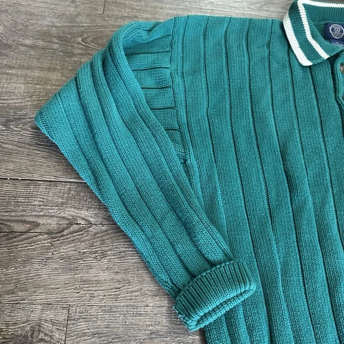 Vintage Y2K 80s GAP Sweater M Quarter Button Up Crewneck Cotton Teal Blue RAREVintage Y2K 80s GAP Sweater M Quarter Button Up Crewneck Cotton Teal Blue RARE