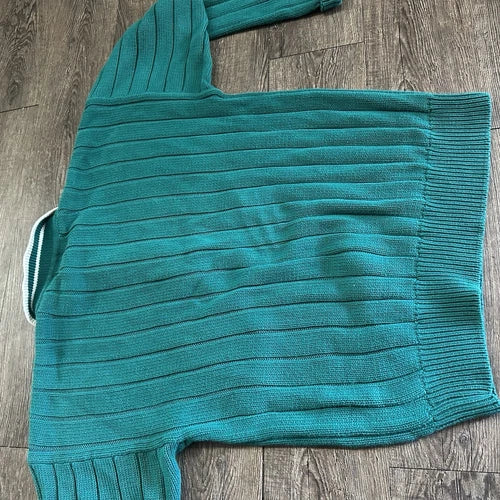 Vintage Y2K 80s GAP Sweater M Quarter Button Up Crewneck Cotton Teal Blue RAREVintage Y2K 80s GAP Sweater M Quarter Button Up Crewneck Cotton Teal Blue RARE