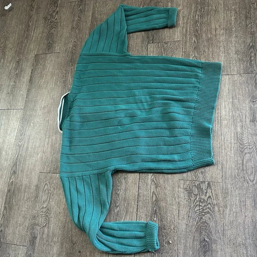 Vintage Y2K 80s GAP Sweater M Quarter Button Up Crewneck Cotton Teal Blue RAREVintage Y2K 80s GAP Sweater M Quarter Button Up Crewneck Cotton Teal Blue RARE