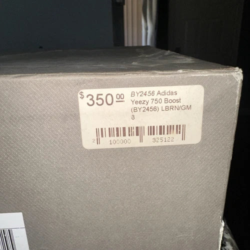 Yeezy Boost 750 Gum Bottom Size 8 Empty Box