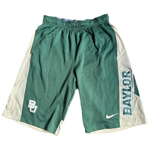 Nike Mens Green Baylor Bears Dri-Fit Athletic Classic Basketball Shorts