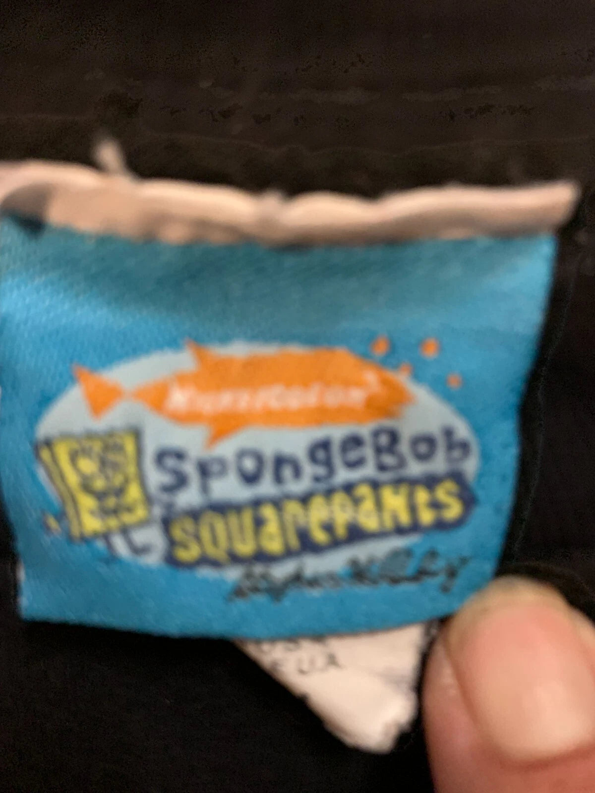 Nickelodeon SpongeBob SquarePants Mens Black VTG Super Absorbent T-Shirt Medium