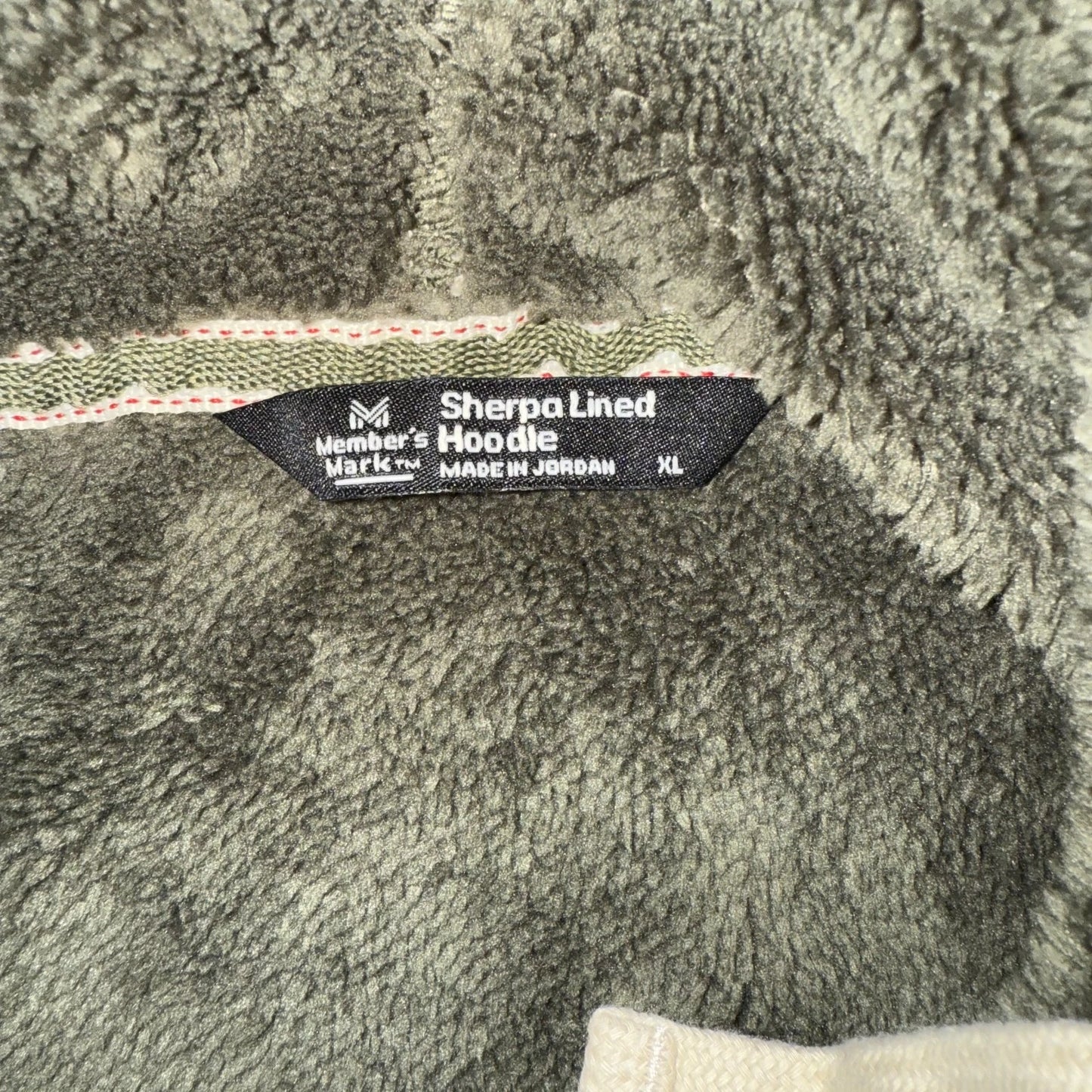 Member's Mark Mens Cream Soft Fleece With Inner Sherpa Lined Full Zip Hoodie XL