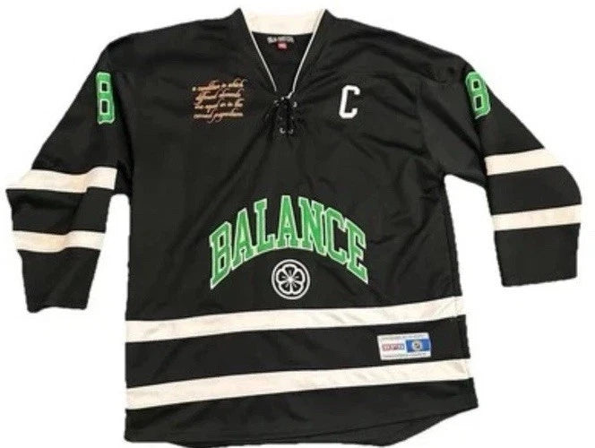 Black Pike Higher State Balance Mens Black Long Sleeve Casual Jersey Size 2XL