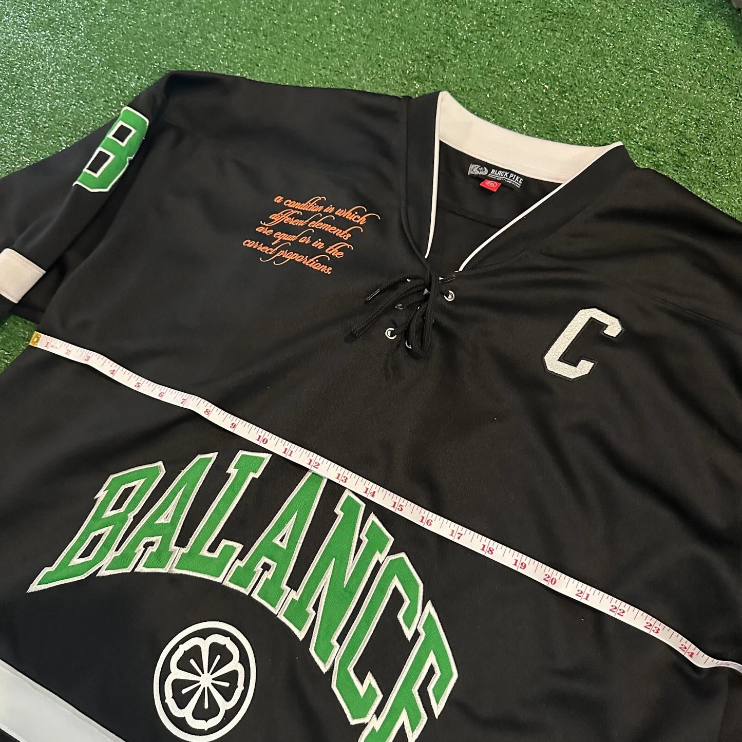 Black Pike Higher State Balance Mens Black Long Sleeve Casual Jersey Size 2XL