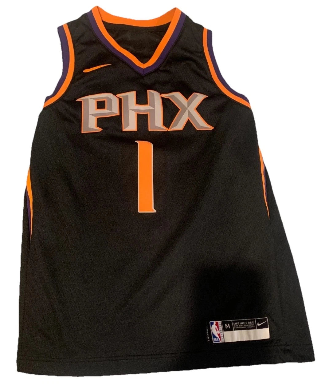Nike Mens Black Devin Booker #1 Phoenix Suns Statement Swingman NBA Jersey M