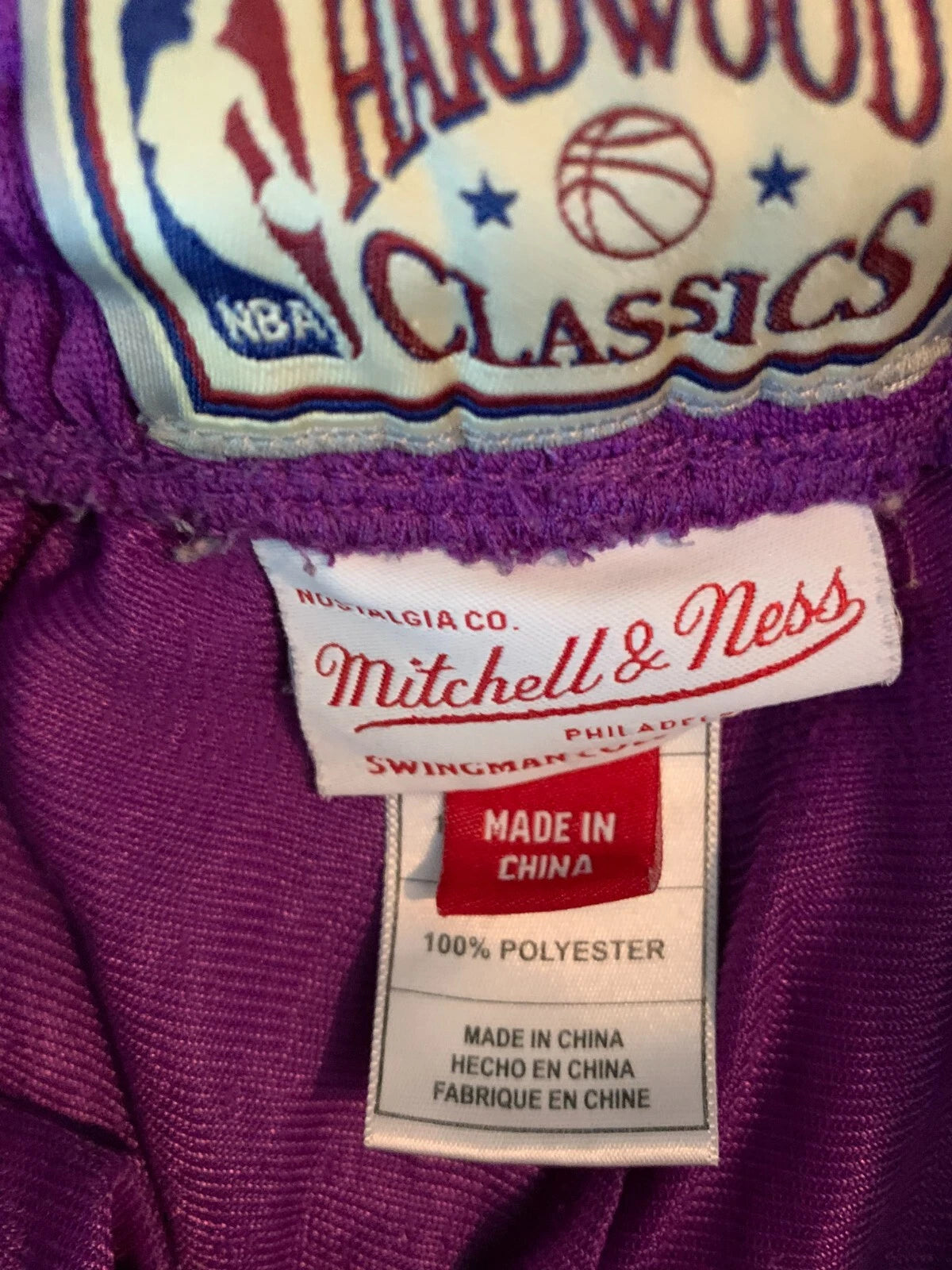 Mitchell & Ness Mens Purple NBA Phoenix Suns Swingman Sports Shorts Size Small