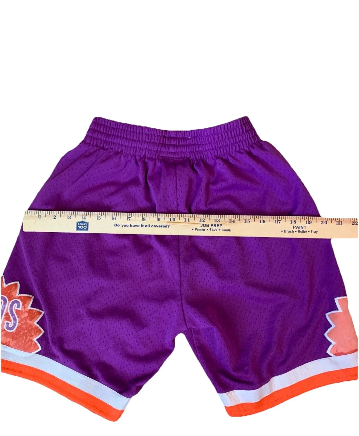 Mitchell & Ness Mens Purple NBA Phoenix Suns Swingman Sports Shorts Size Small