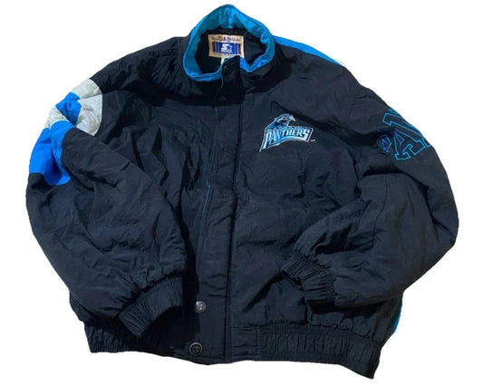 Vintage Starter NFL Carolina Panthers Puffer Jacket Size XL