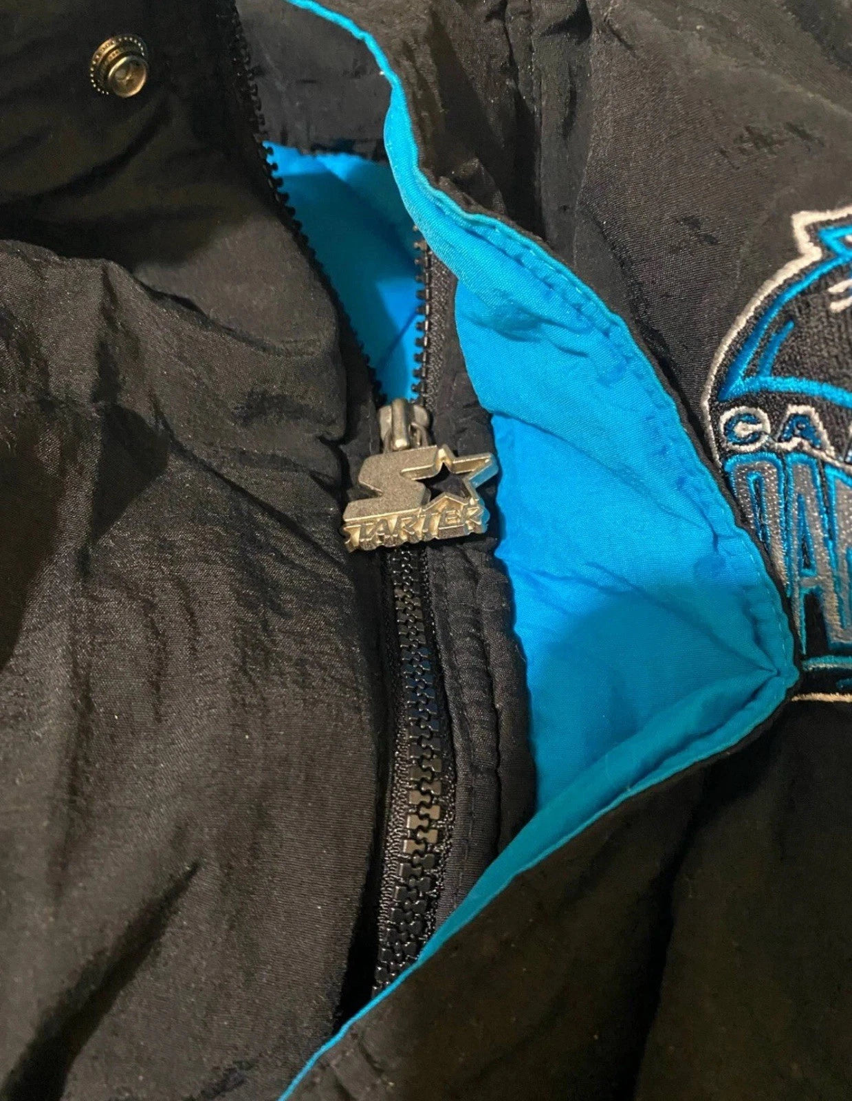 Vintage Starter NFL Carolina Panthers Puffer Jacket Size XL
