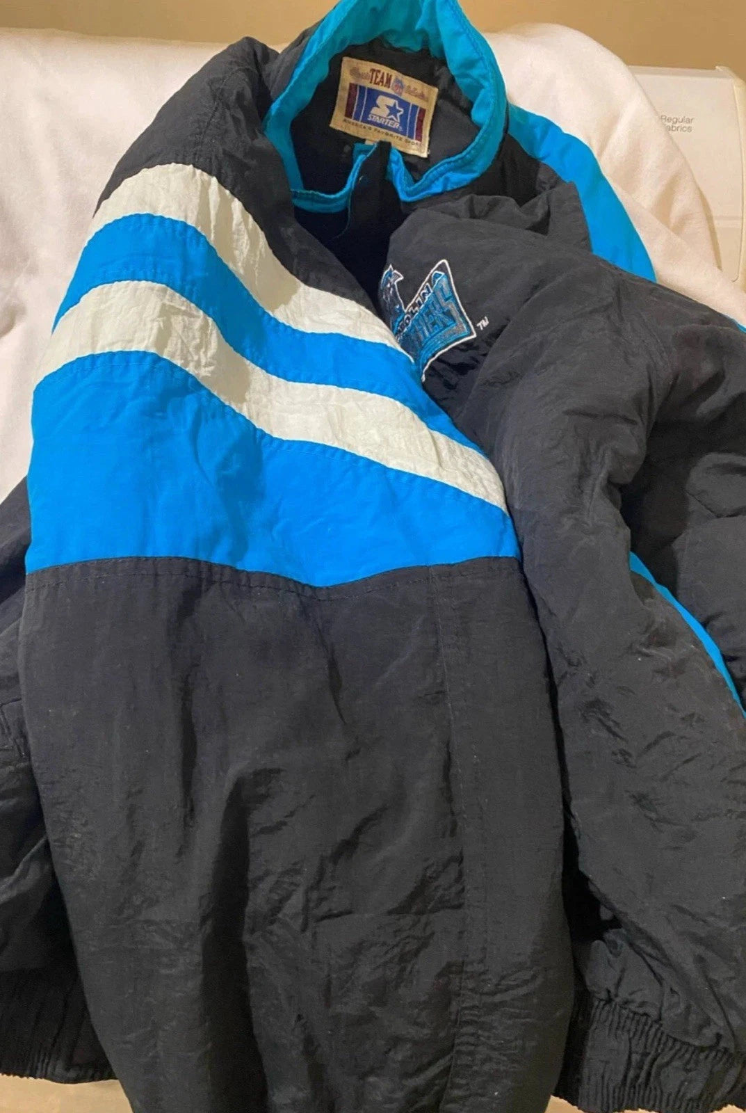 Vintage Starter NFL Carolina Panthers Puffer Jacket Size XL