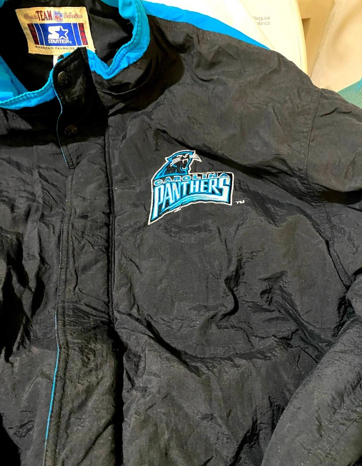 Vintage Starter NFL Carolina Panthers Puffer Jacket Size XL