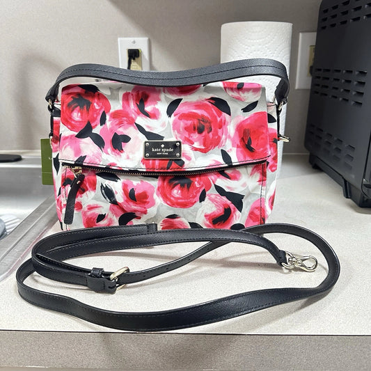 Kate Spade NEW TAGS NY Floral Crossbody Purse Pink Rose Shoulder Hand Bag Maise