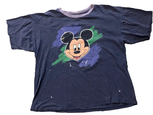 Vintage Disney Mens Blue Dreams Florida 90s Mickey Mouse Graphic Casual T-shirt