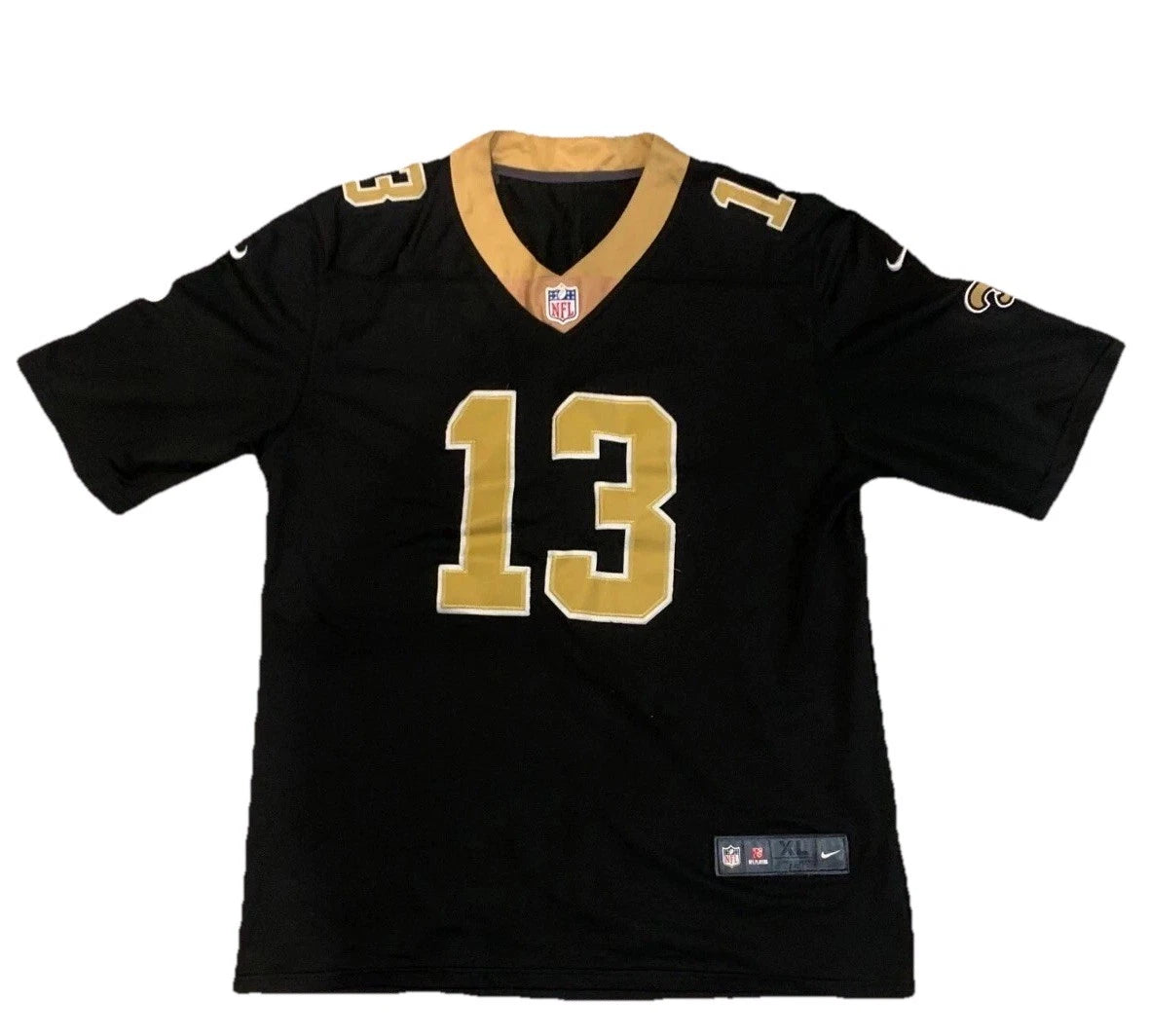 Nike Mens Black Michael Thomas #13 New Orleans Saints NFL Jersey X-Large