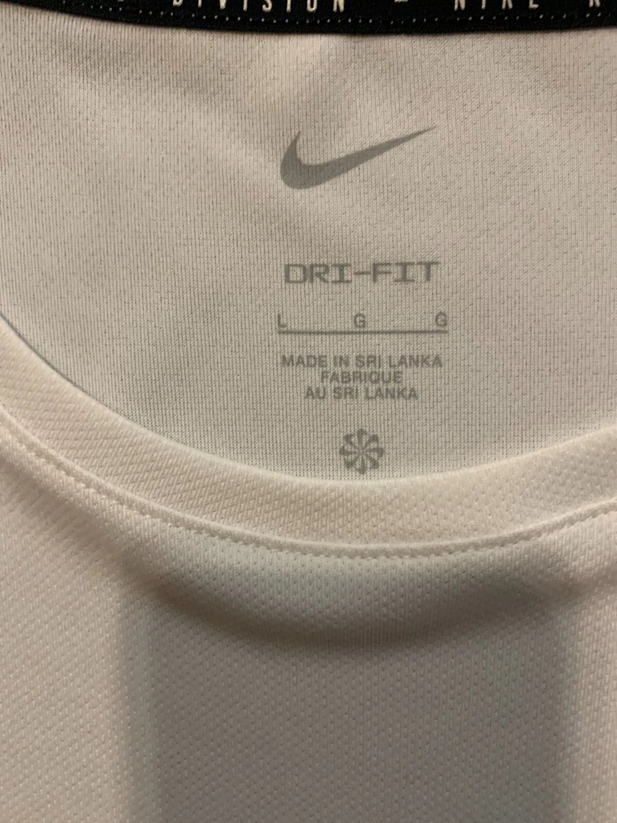 Nike NEW Dri-Fit Running Mens White UV Run Division Miler Graphic Large
