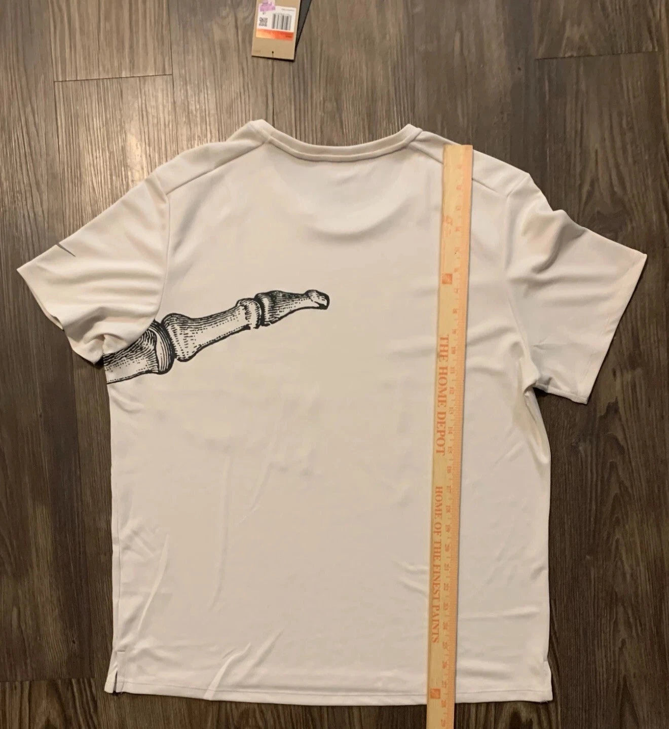 Nike NEW Dri-Fit Running Mens White UV Run Division Miler Graphic Large