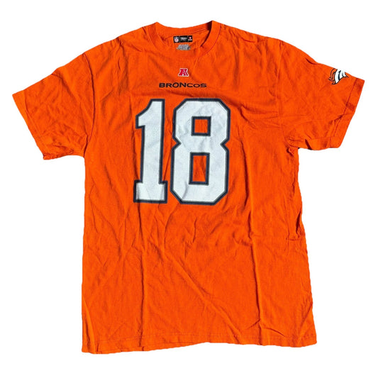 Vintage Denver Broncos #18 Peyton Manning NFL Shirt Size Large Y2K Rare