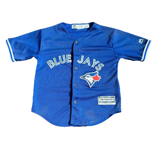 Majestic Blue Toronto Blue Jays Cool Base MLB Youth Infant Kids Jersey RARE L