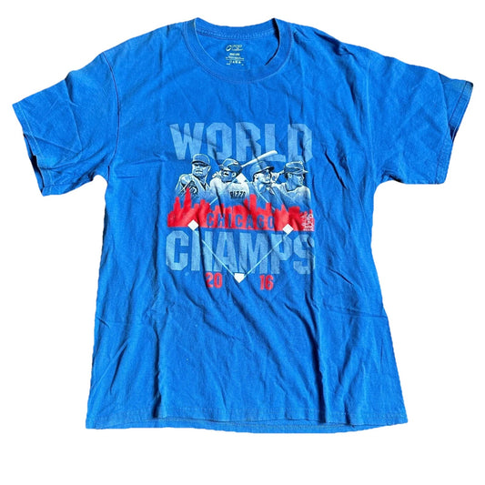Rare Chicago Cubs 2016 World Series Champs T-Shirt Large SHIPS ASAP