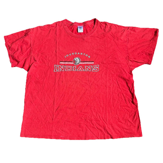 Vintage Y2K Jourdanton High School Indians Casual Heavyweight T Shirt 3XL Rare