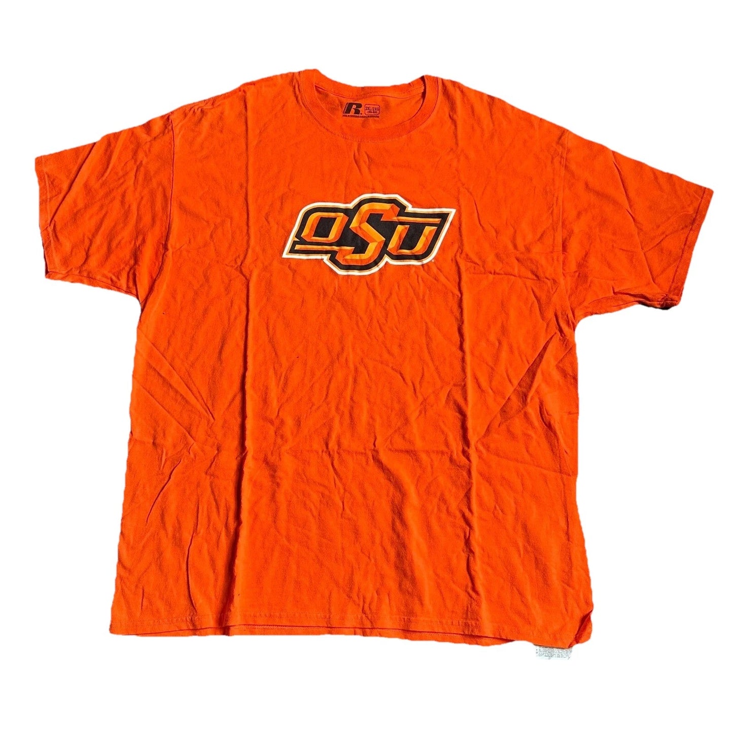 Vintage Orange Oklahoma State Cowboys Primary Team Logo T-Shirt Rare 2XL Y2K