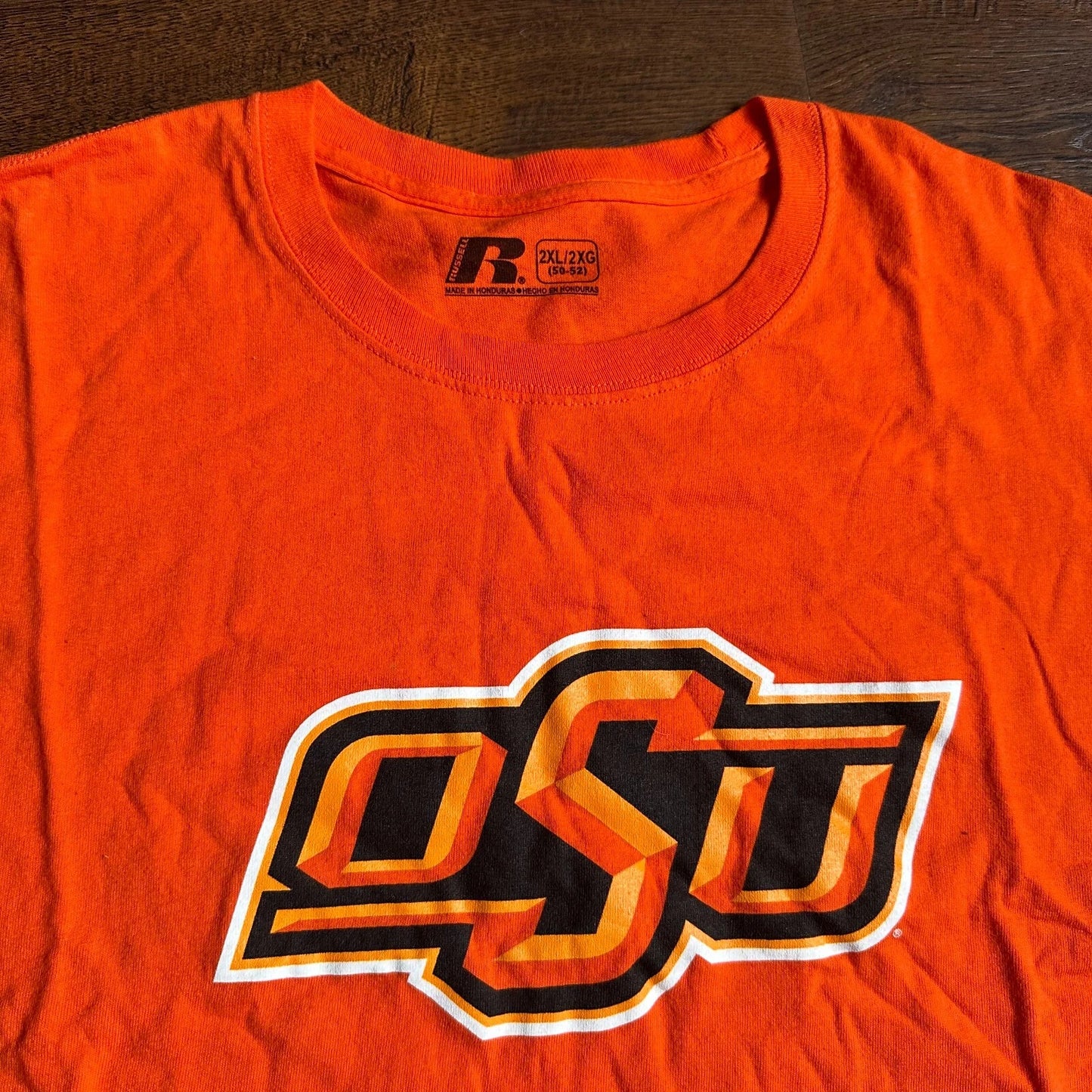 Vintage Orange Oklahoma State Cowboys Primary Team Logo T-Shirt Rare 2XL Y2K