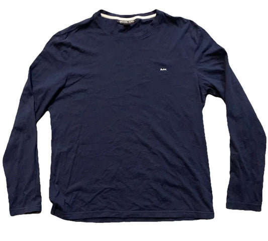 Michael Kors Mens Blue Classic Look Crew Neck Minimalist Casual T-Shirt Size M