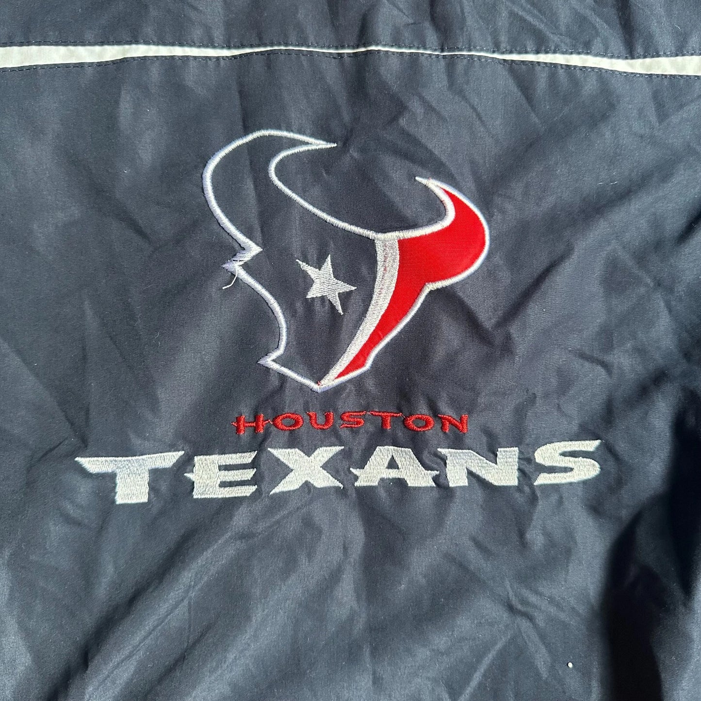 Vintage Houston Texans Jersey NFL Football Jacket Team Apparel Navy Blue S/M