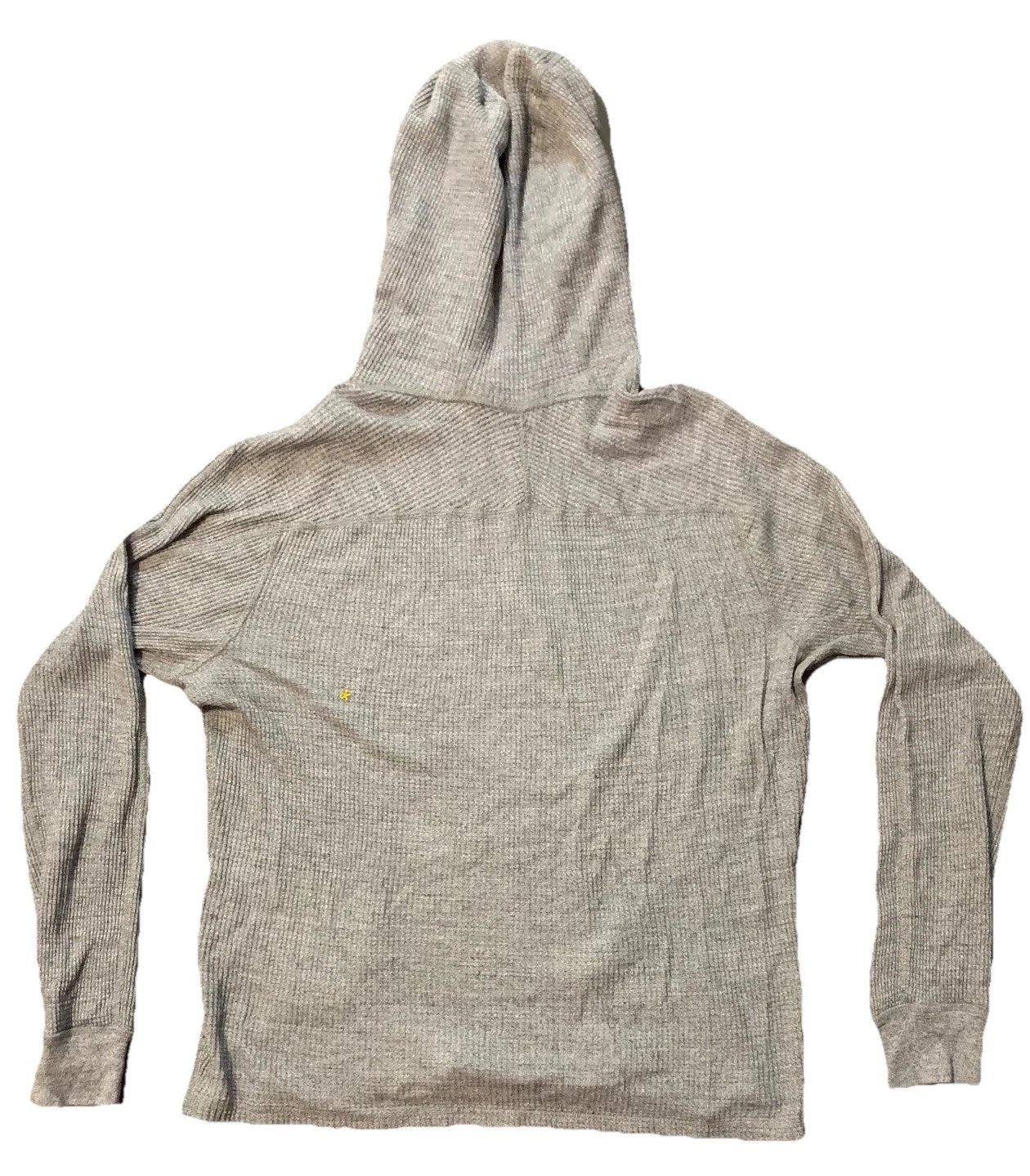 Polo Ralph Lauren Mens Gray Waffle Knit Pullover Drawstring Hoodie Size Medium