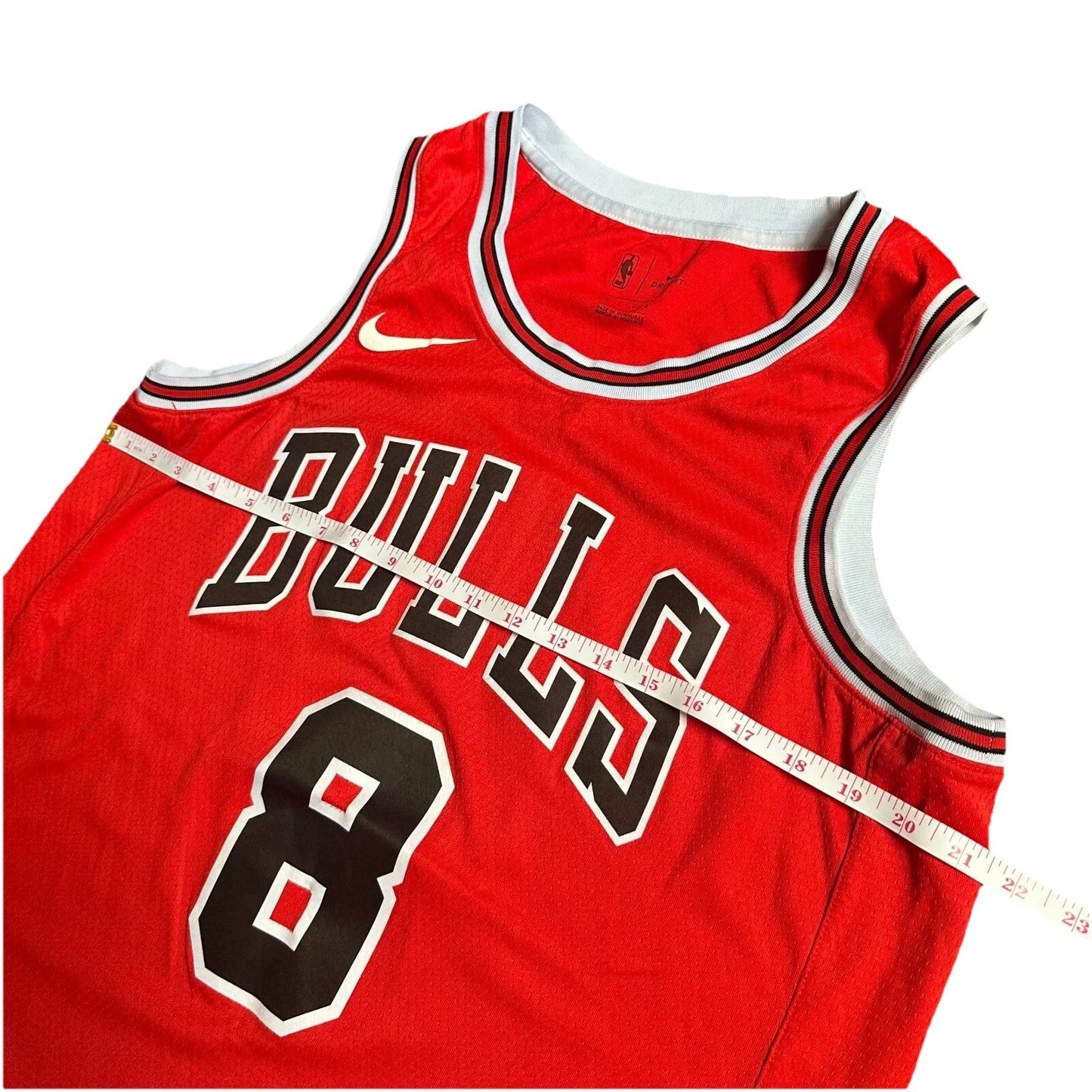 Nike Mens Red NBA Zach Lavine Chicago Bulls Icon Swingman Authentic Jersey Large