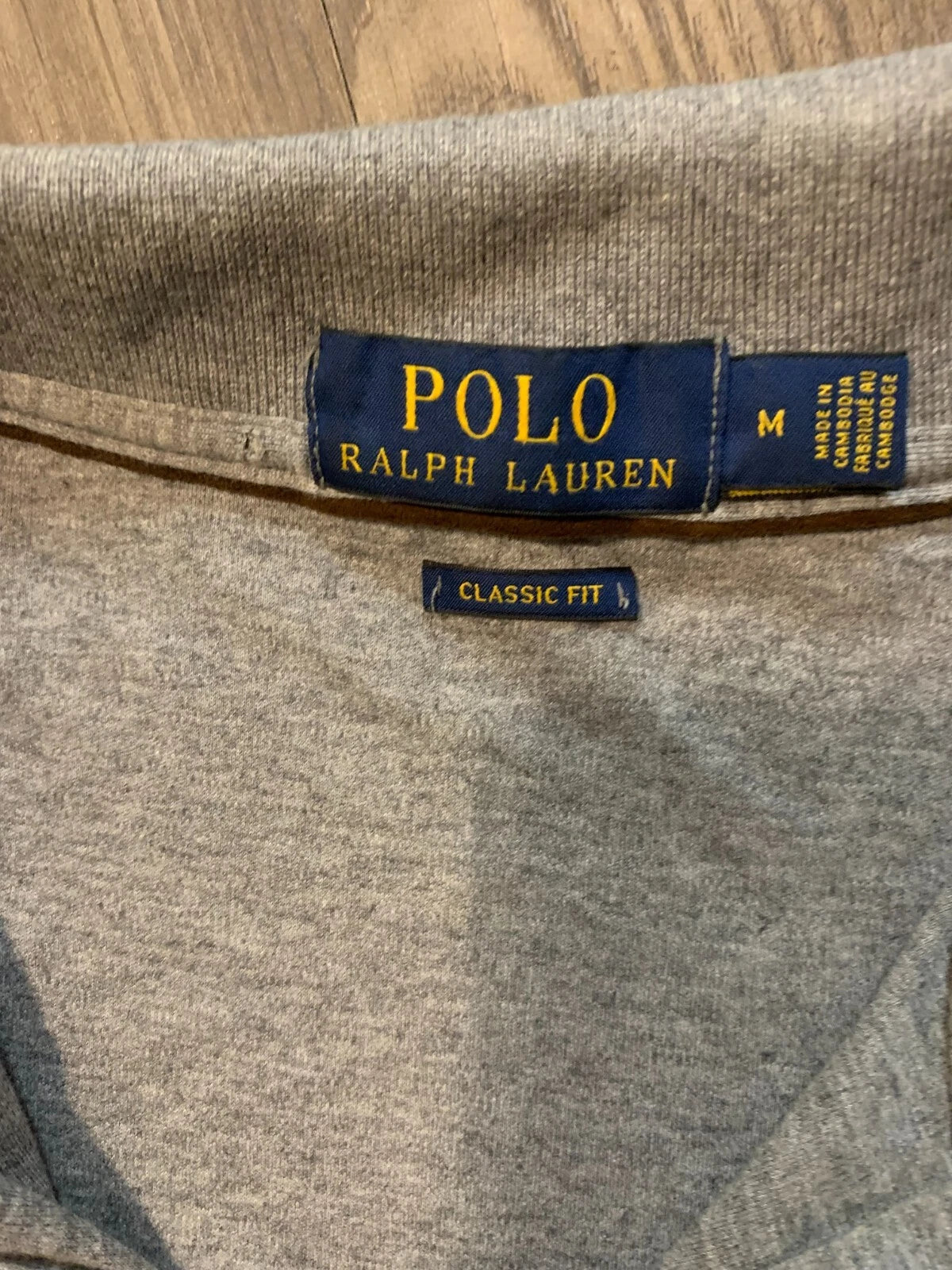 Polo Ralph Lauren Mens Yellowish Long Sleeve Comfy Classic Fit Polo Shirt Size-M