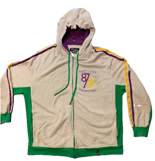 Eight 732 Jeezy Snowman Throwback Warm Up Vintage Full Zip Hoodie Rare Y2K 3XL