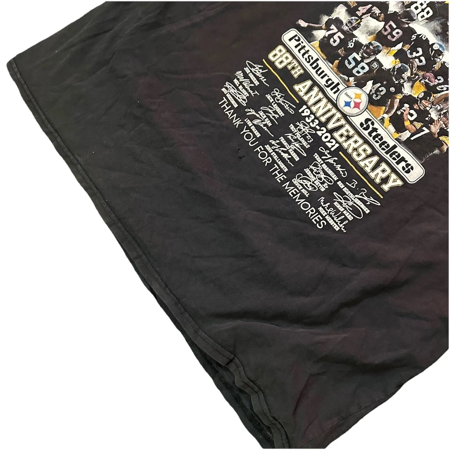 Pittsburgh Steelers 88th Anniversary 1933-2021 Mens Black Vintage Shirt