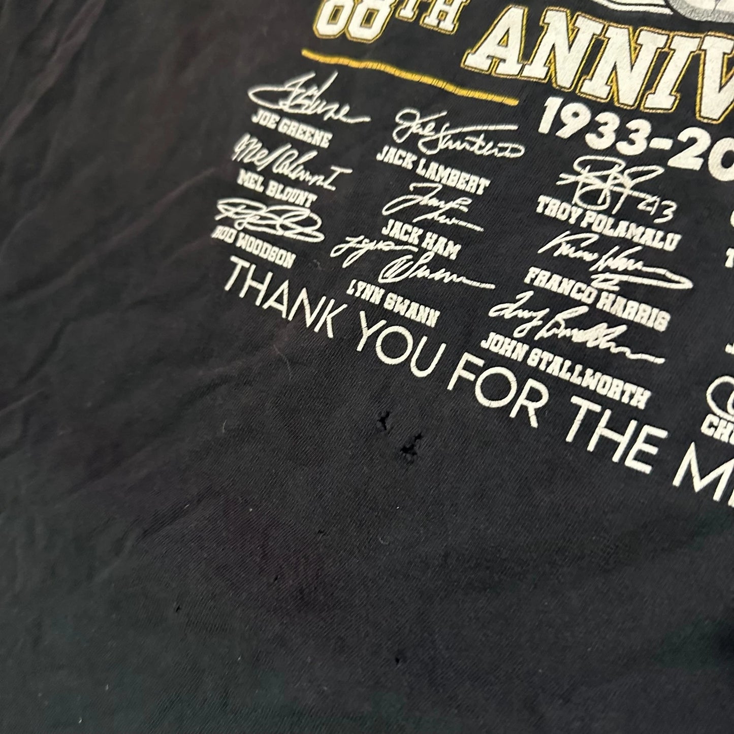 Pittsburgh Steelers 88th Anniversary 1933-2021 Mens Black Vintage Shirt