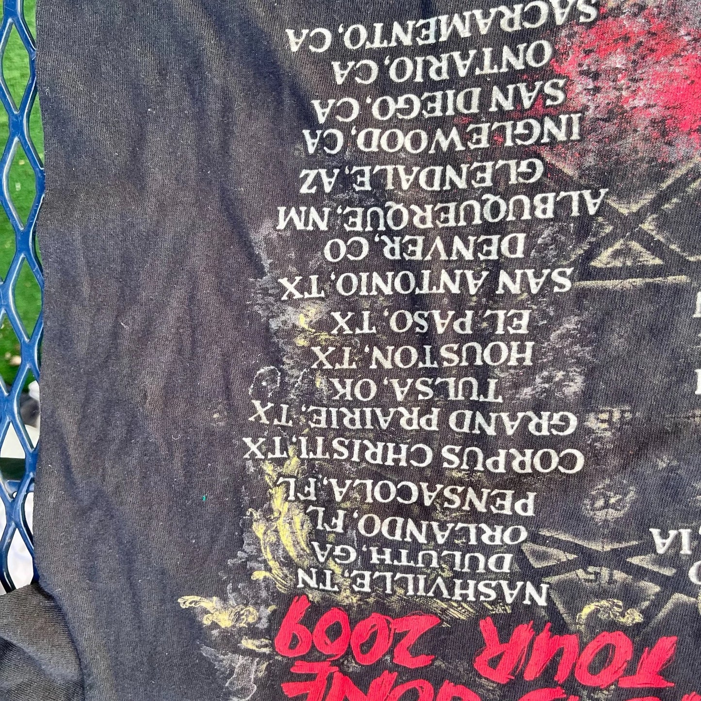 2009 Slipknot All Hope Is Gone World Tour Anvil Mens Black Graphic T Shirt Large