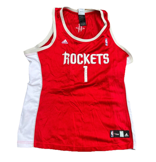 Adidas Womens Red Houston Rockets #1 Tracy McGrady NBA 4her Jersey Size Large