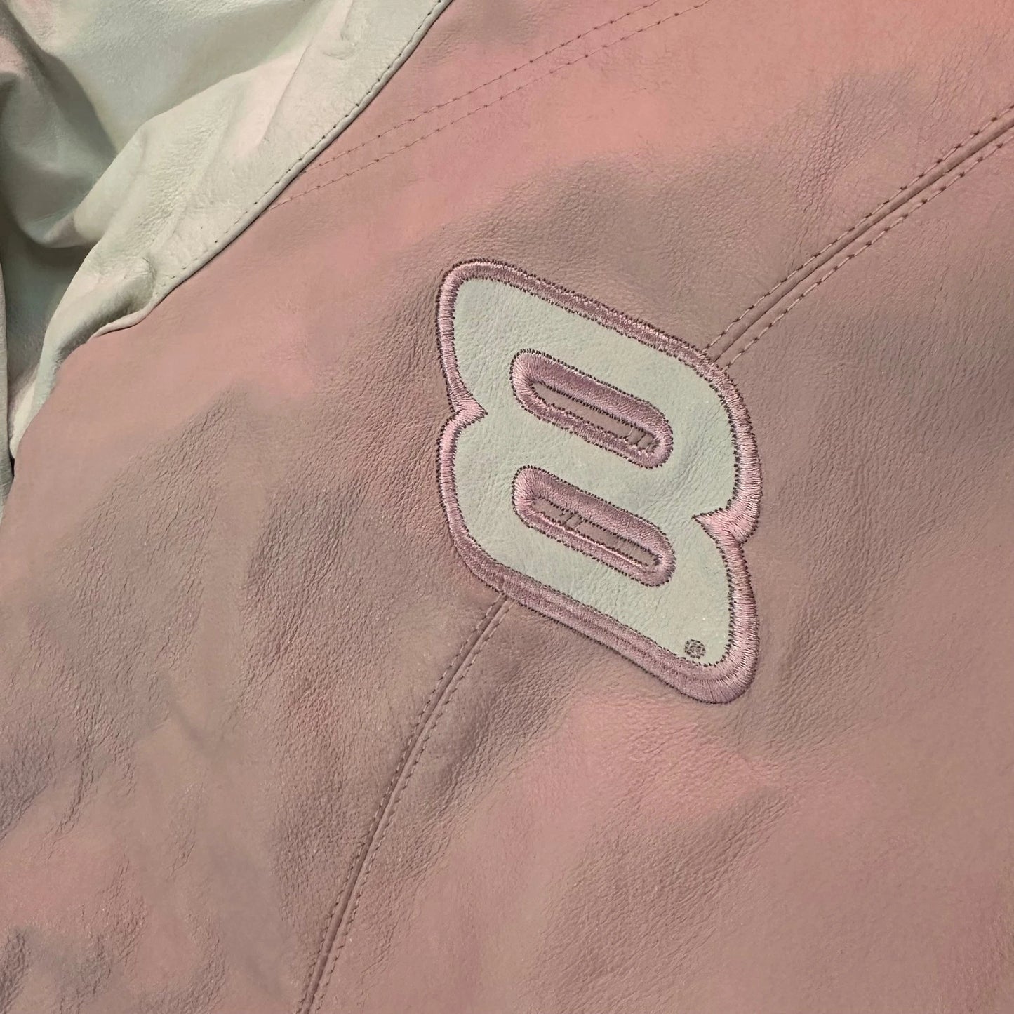 Wilson's Leathers Chase Authentic NASCAR Vintage Jacket #8 Dale Earnhardt Pink M