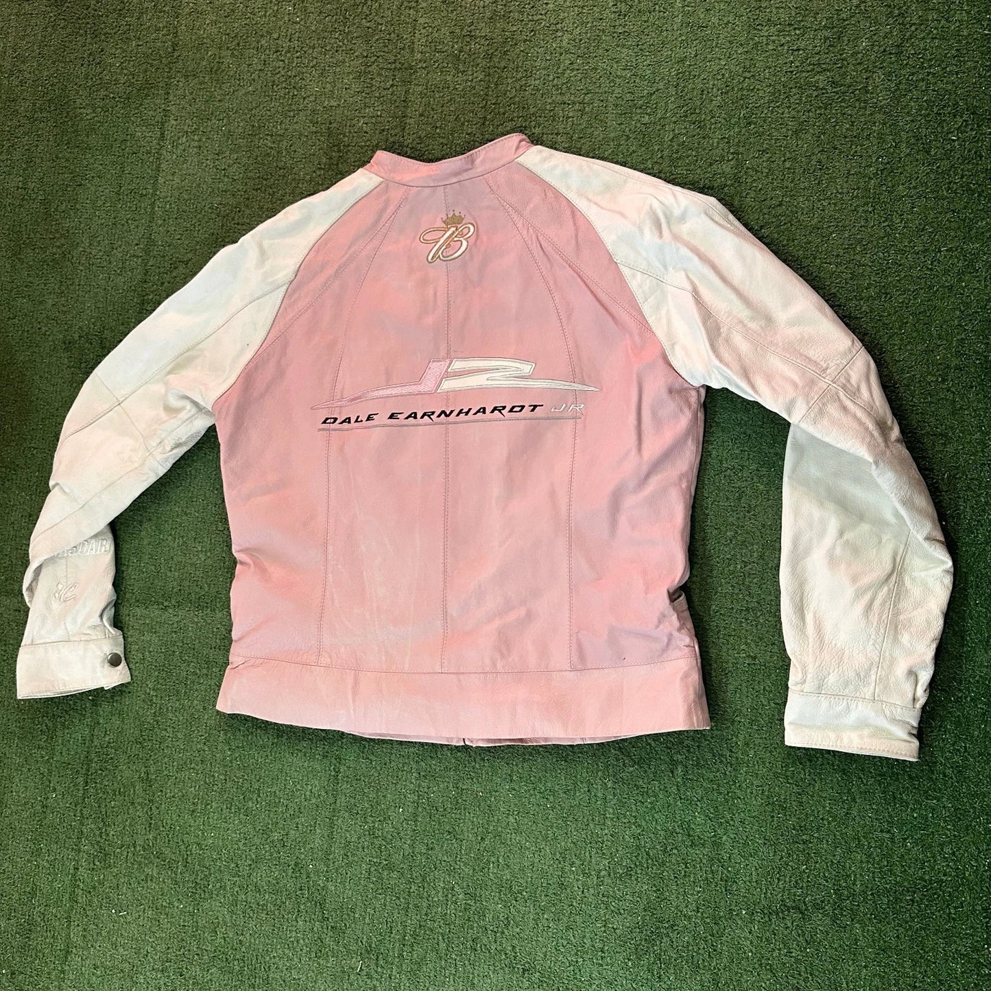 Wilson's Leathers Chase Authentic NASCAR Vintage Jacket #8 Dale Earnhardt Pink M