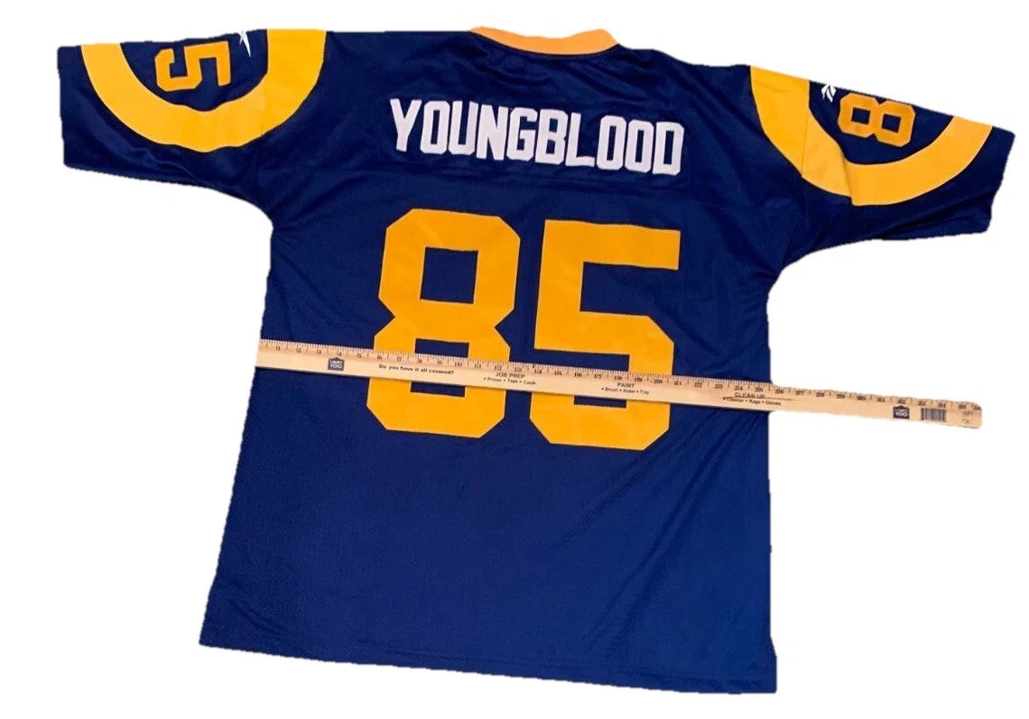 Reebok Mens Blue Jack Youngblood #85 Los Angeles Rams 1979 NFL Jersey Size 2XL