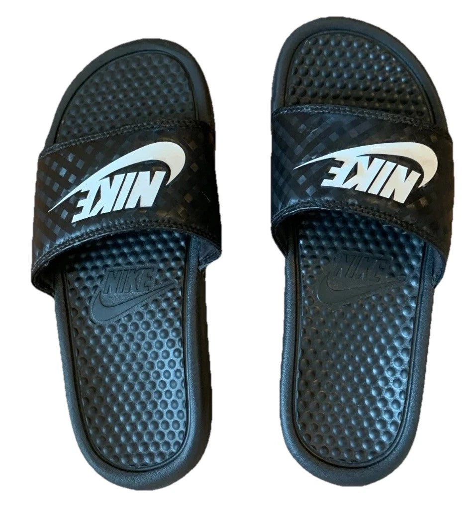 Nike Mens Black Synthetic Casual Comfortable Slip On Slide Slippers Size 6