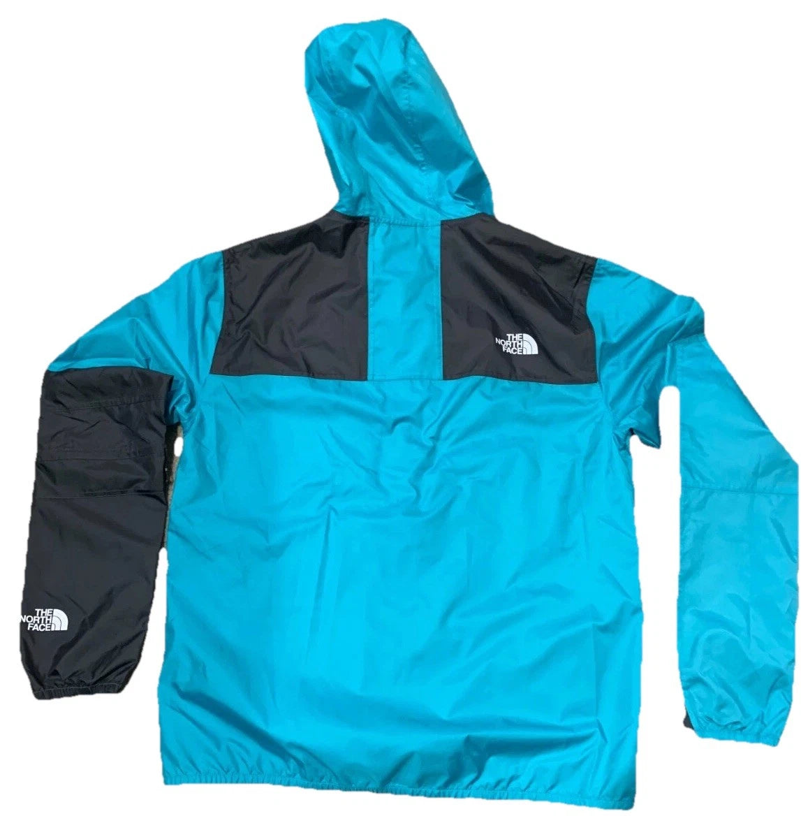The North Face Mens Teal Seasonal Mountain Hooded Outdoor Rain Coat Jacket Large