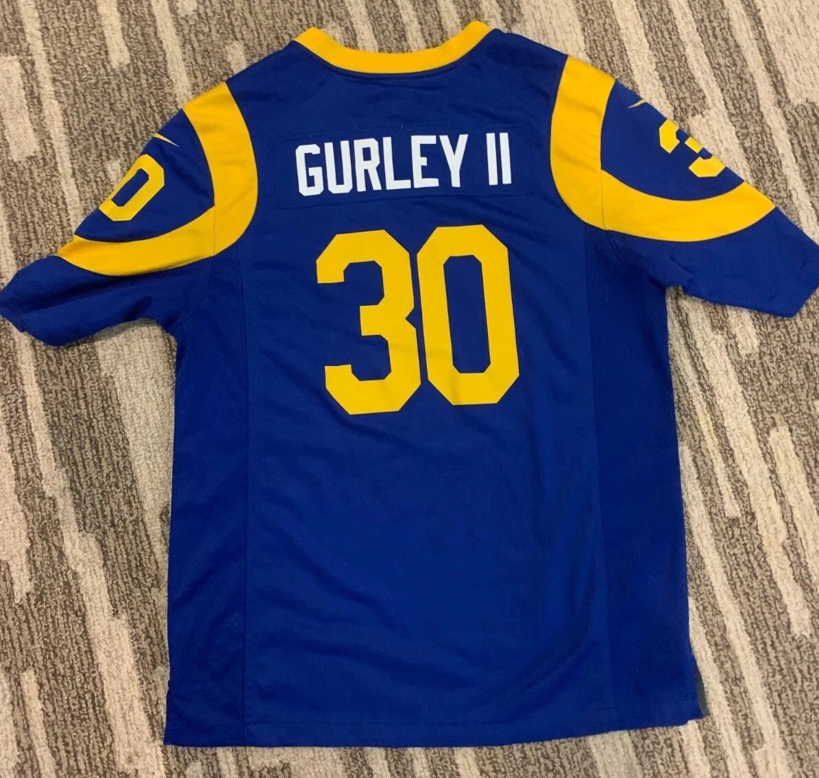 Nike Mens Navy Los Angeles Rams Todd Gurley II #30 NFL On Field Jersey Large