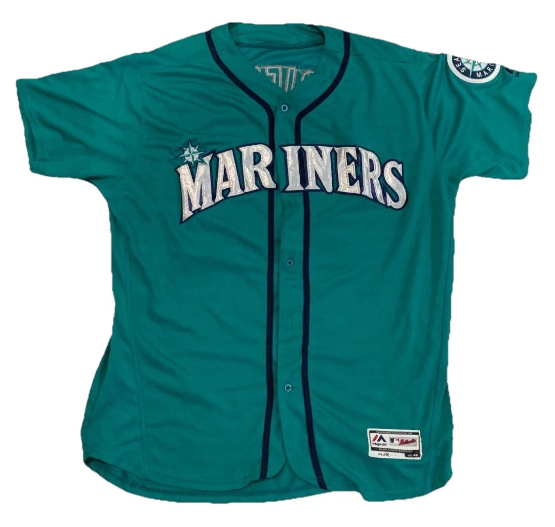 Majestic Mens Green Seattle Mariners Ken Griffey Jr #24 Flex MLB Jersey Size 40