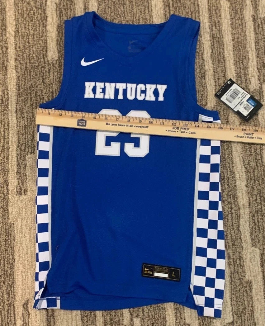 Nike Mens Royal Blue Kentucky Wildcats Anthony Davis #23 Basketball Jersey Large
