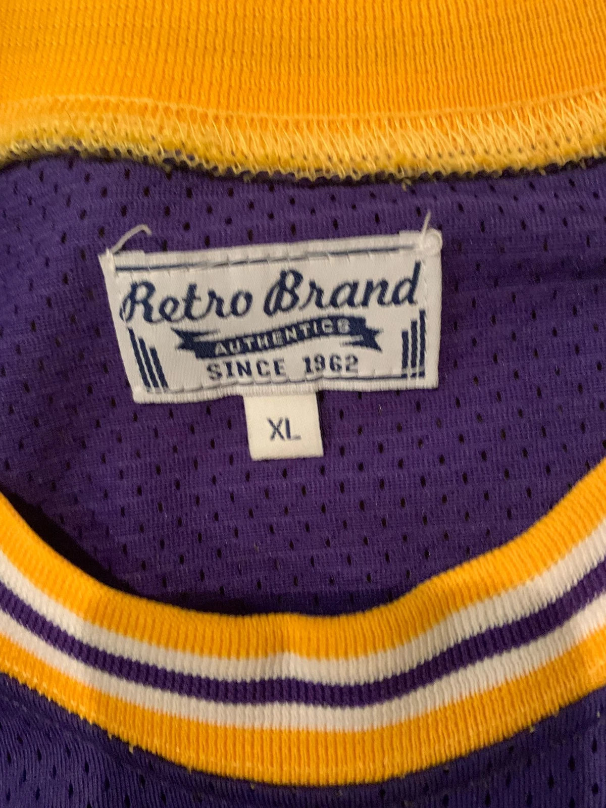 Retro Brand Mens Purple LSU Tigers Shaquille O'Neal #33 Basketball Jersey XL
