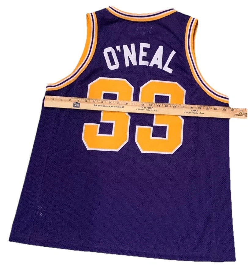 Retro Brand Mens Purple LSU Tigers Shaquille O'Neal #33 Basketball Jersey XL