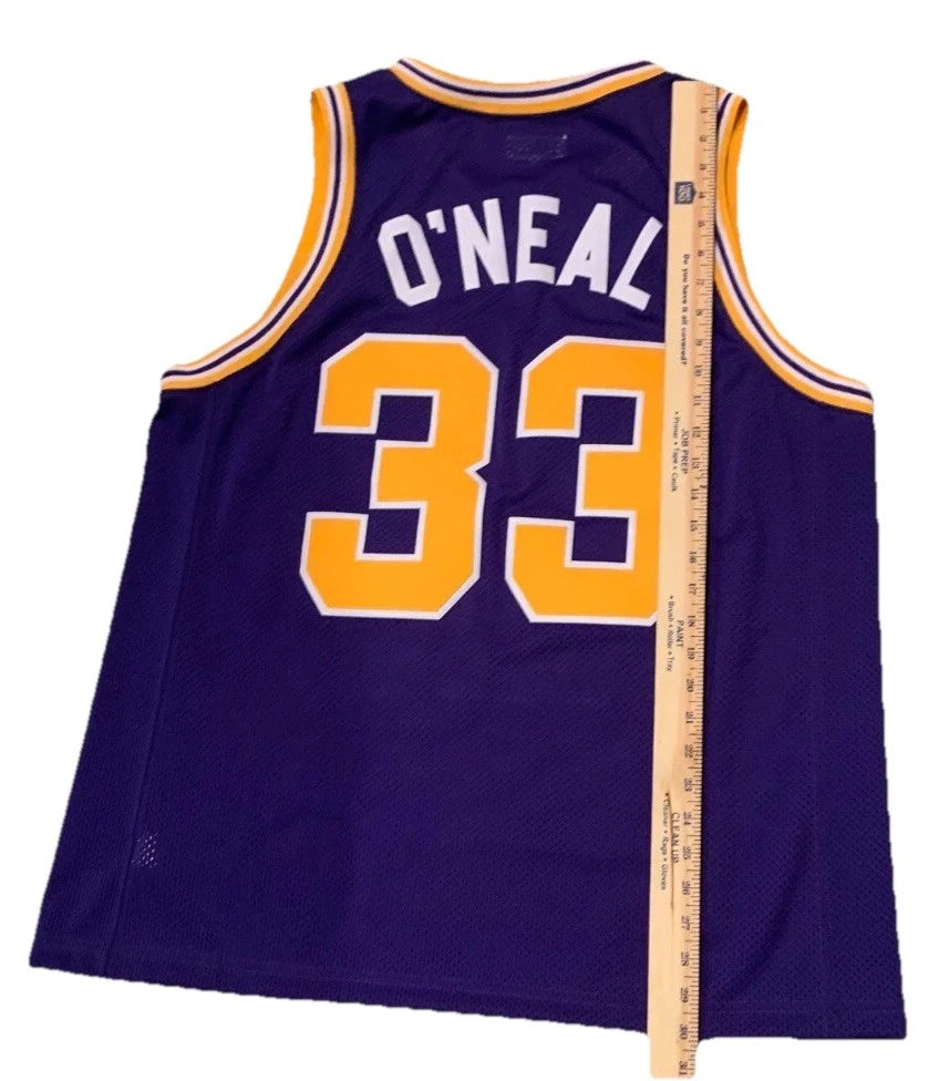 Retro Brand Mens Purple LSU Tigers Shaquille O'Neal #33 Basketball Jersey XL