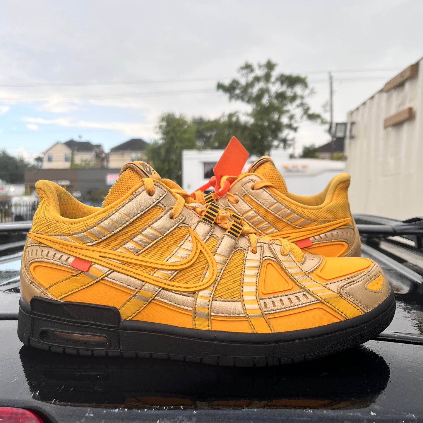 Off White x Nike Dunk Low Rubber Yellow Size 11