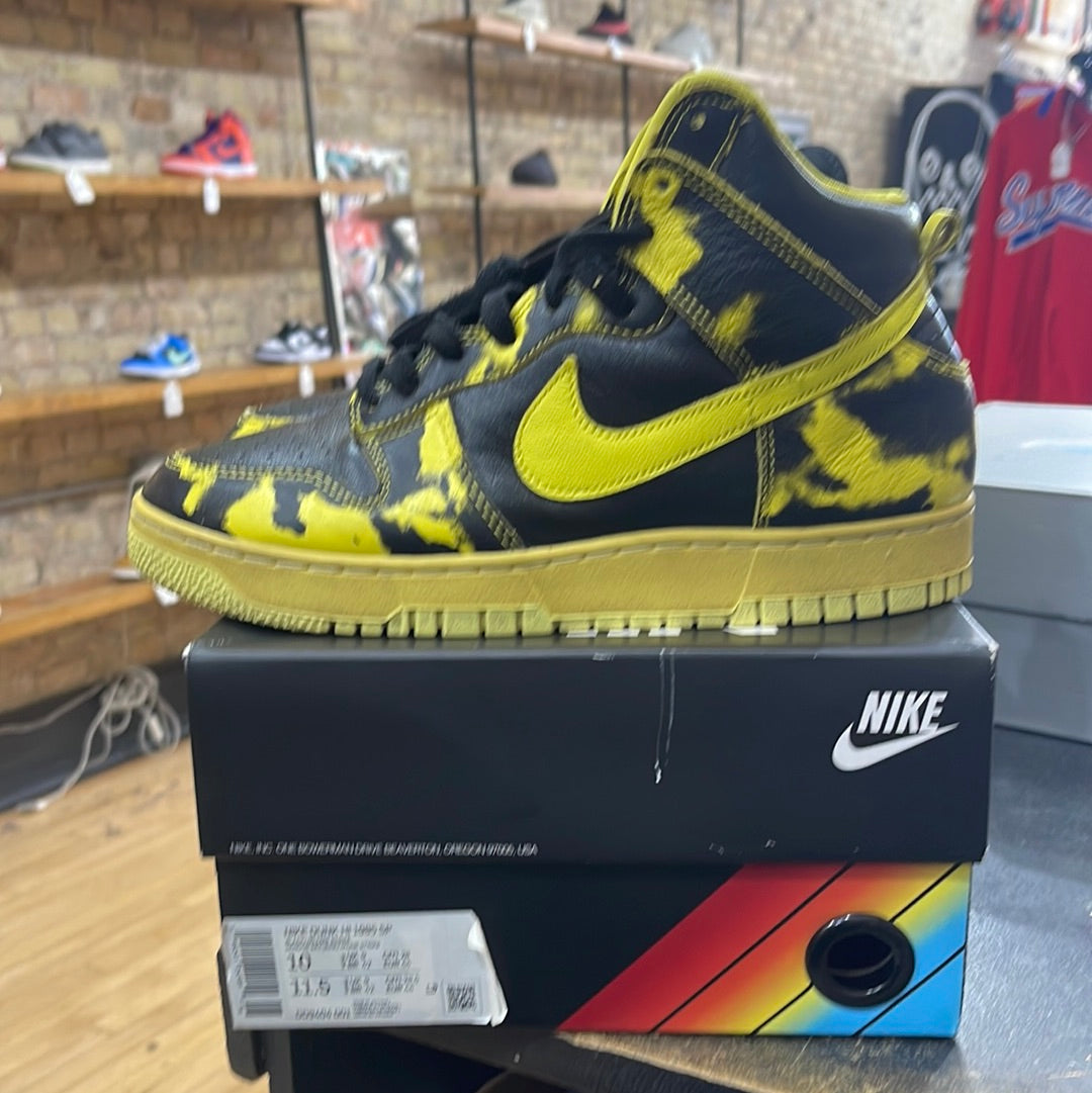 Dunk High Yellow Acid Wash Size 10 PO Trusted Club MKE